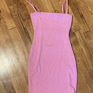 Zara Pink Strapless Mini Dress
